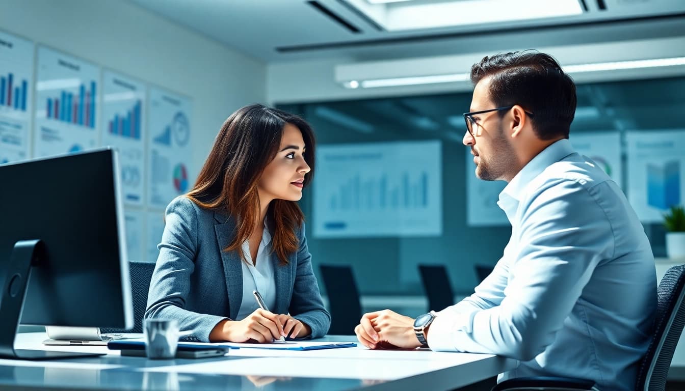 Headhunter IT in action, connecting with clients in a professional setting.