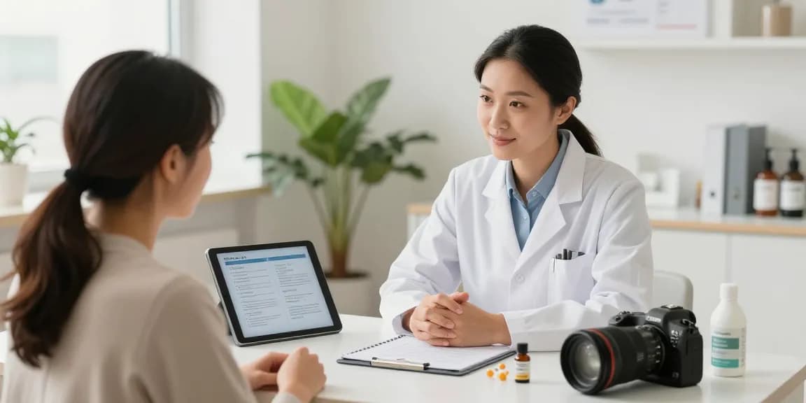 Consultation about effective haarausfall behandeln techniques in a modern clinic