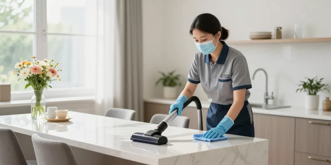Residential cleaning service demonstrating professional reinigung offerte in a sparkling home environment.
