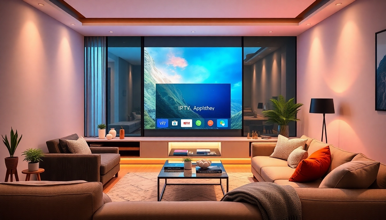Erleben Sie die Funktionen von iptv-smarters-player.net in einem modernen Wohnambiente, ideal für Streaming.