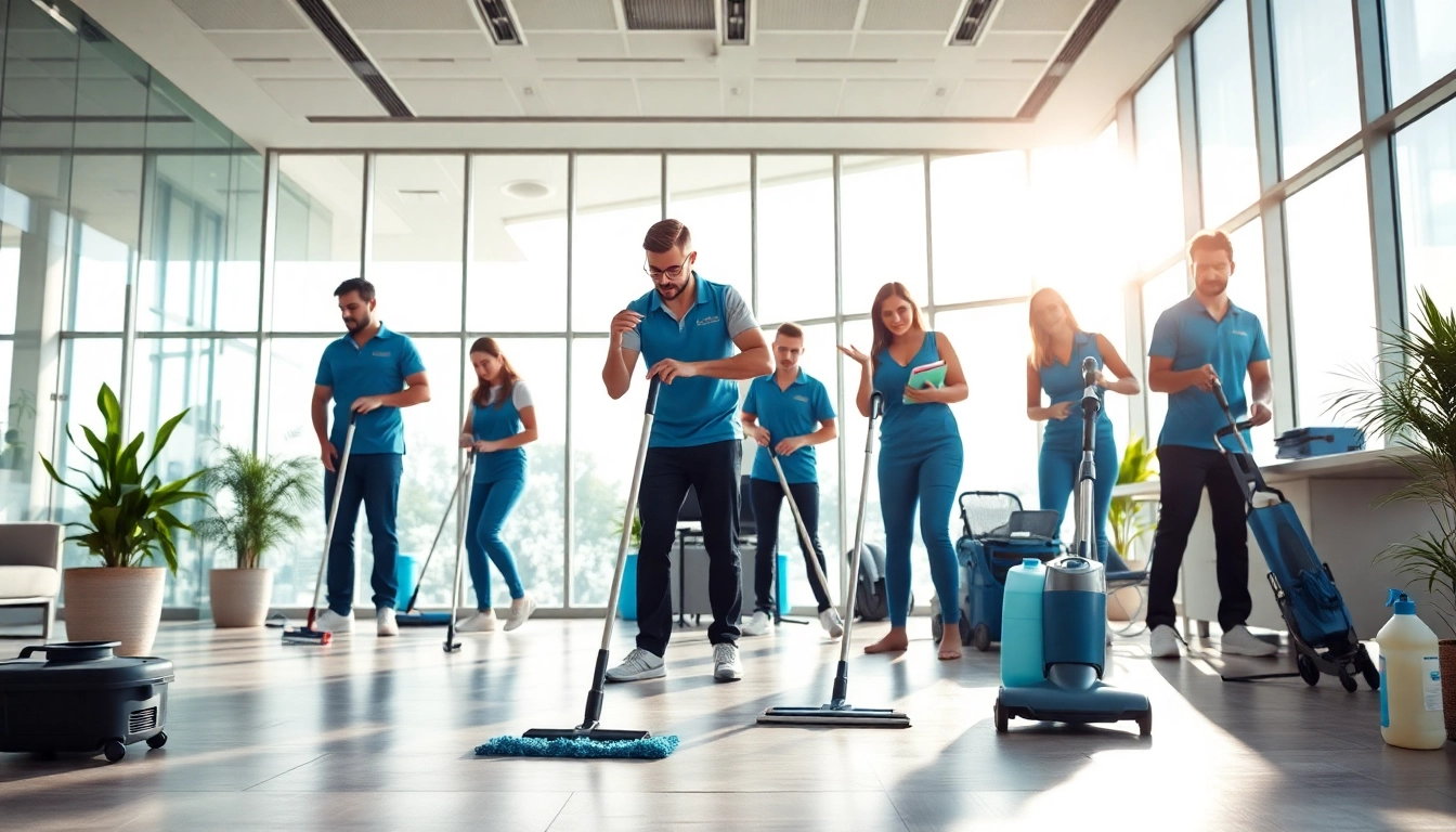 Effektive Gebäudereinigung Ulm durch professionelle Reinigungskräfte im Büro.