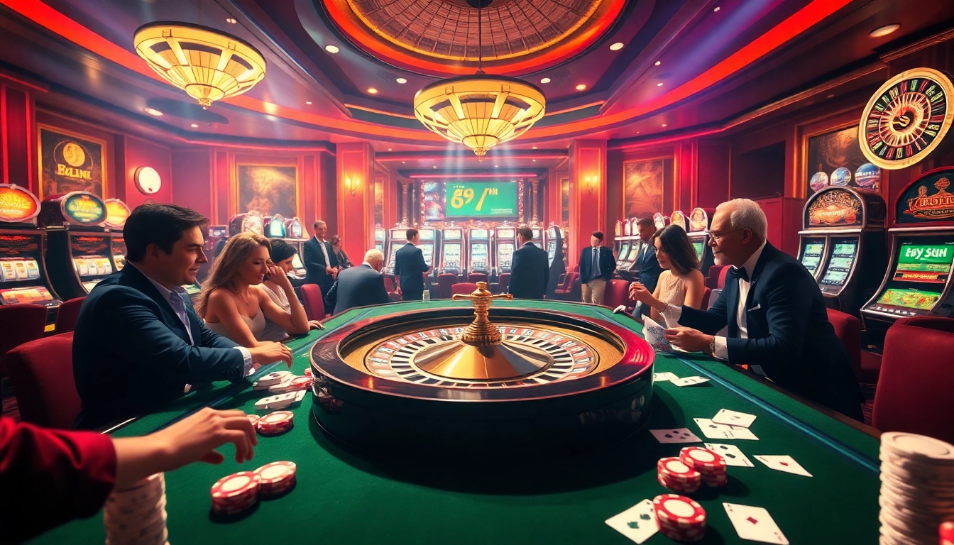 Gamble at 69VN casino featuring a roulette wheel and excited players betting.