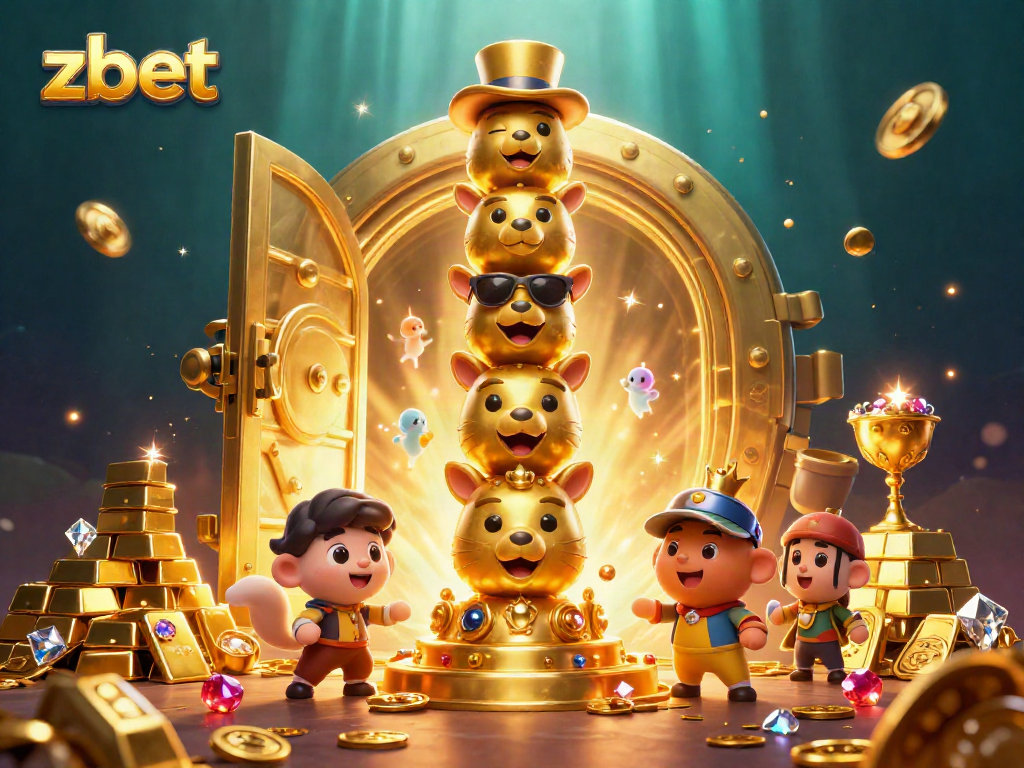 Experience the thrill of zbet with a vibrant casino illustration showcasing golden riches and engaging game elements.