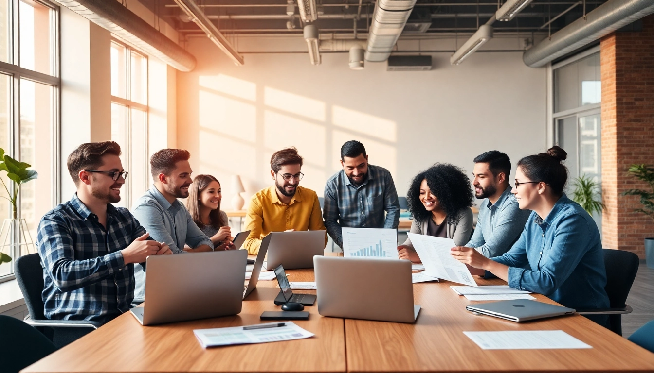 Boost your business with the best Online Marketing Agentur in meiner Nähe, showcasing a diverse team collaborating.