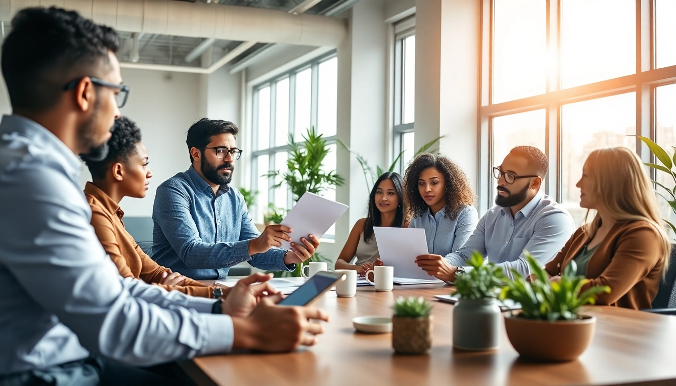 Headhunter Ingenieure assesses candidates in a bright office setting, showcasing diversity and engagement.