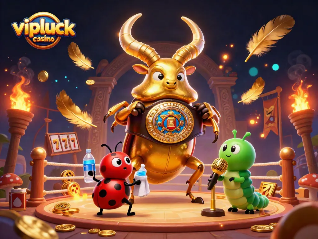 Experience the excitement of vipluck casino with dynamic 3D characters in a vibrant gaming scene.