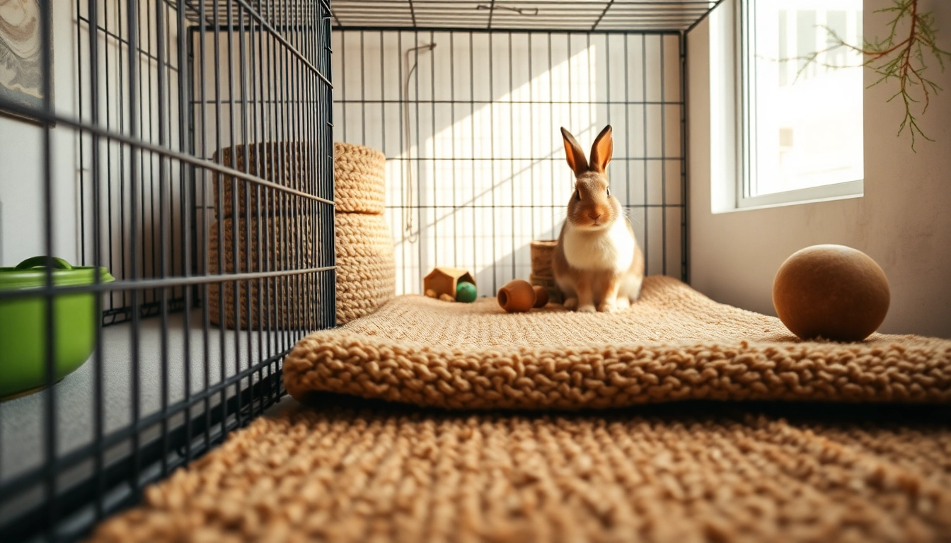Hanfmatte in a cozy pet space, enhancing comfort for small animals.