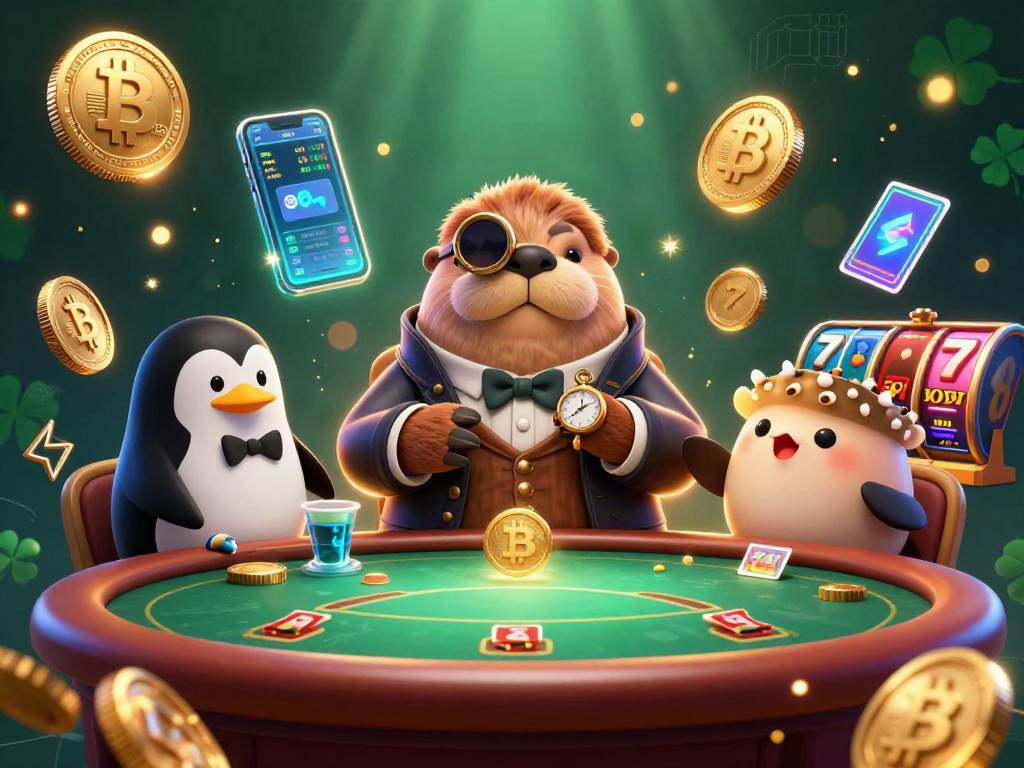 Experience DU88's vibrant casino action featuring a jolly walrus playing poker with a penguin dealer and a bluffing pufferfish.