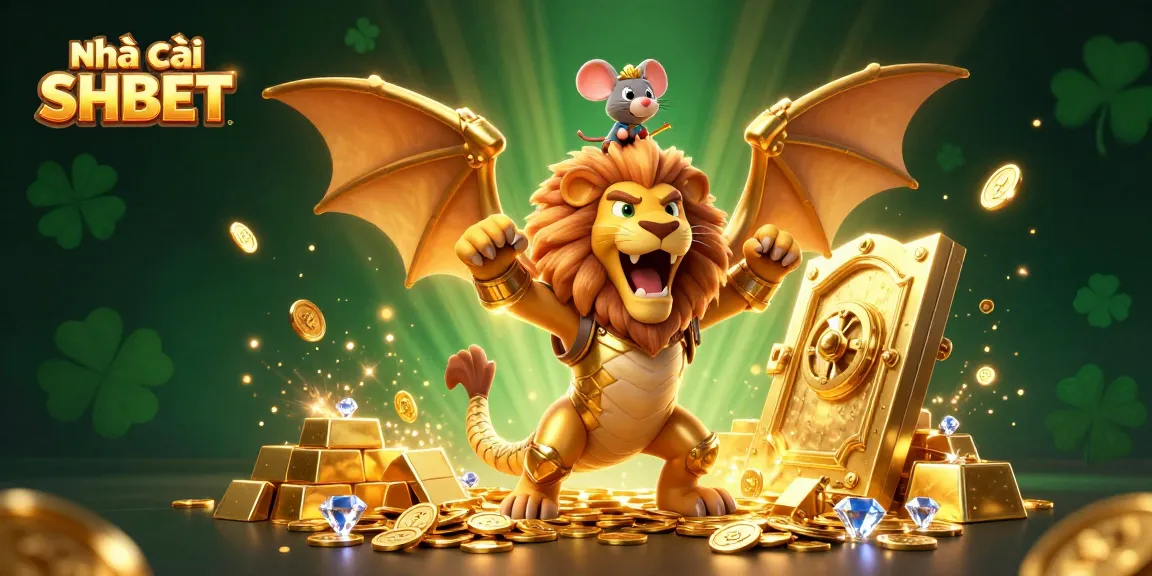 Experience thrilling gameplay at Nhà cái SHBET with dynamic illustrations of vibrant casino elements.