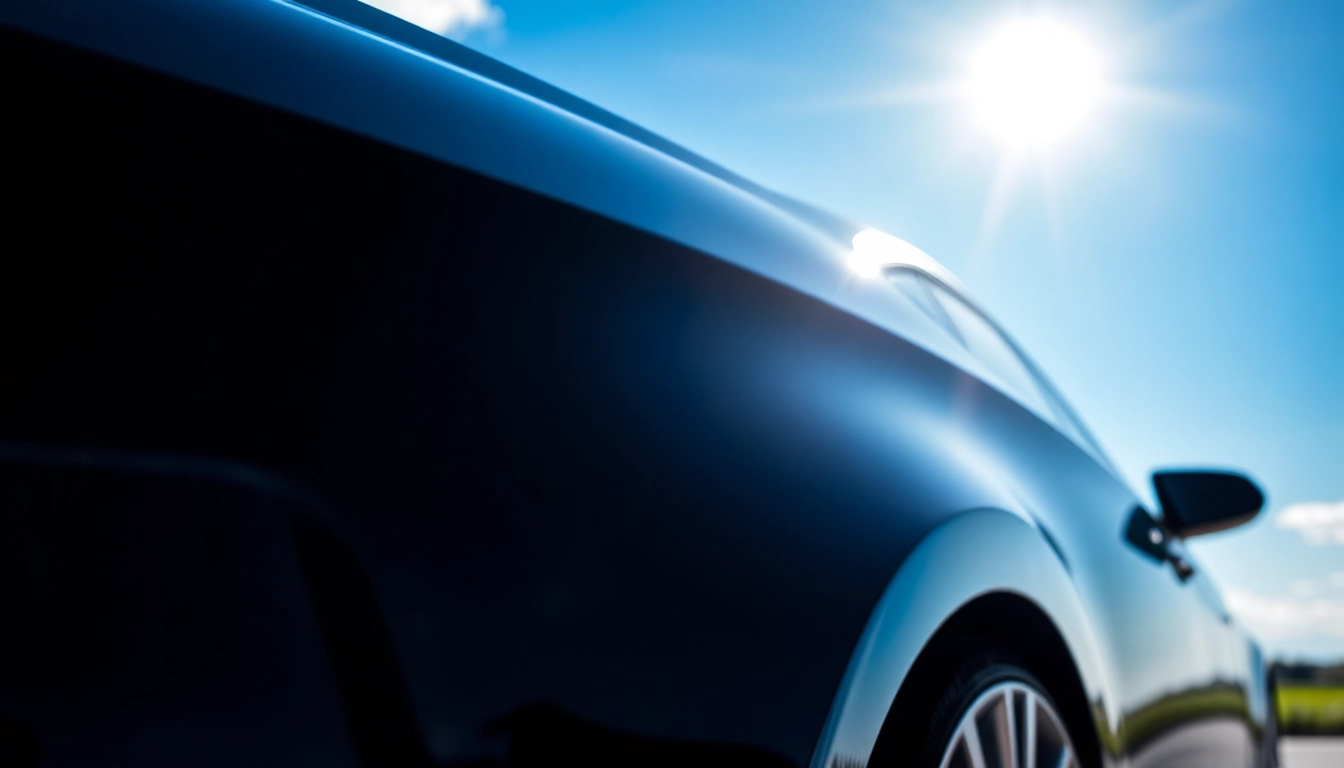 Hochwertige Fahrzeugaufbereitung in Bayern: Glänzendes Auto in strahlendem Zustand unter natürlichem Licht.