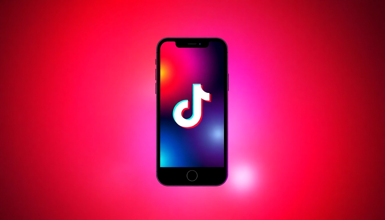 Follower tiktok kaufen: Interaktives Design zur Förderung von TikTok-Follower-Käufen mit kreativem Smartphone-Stil.