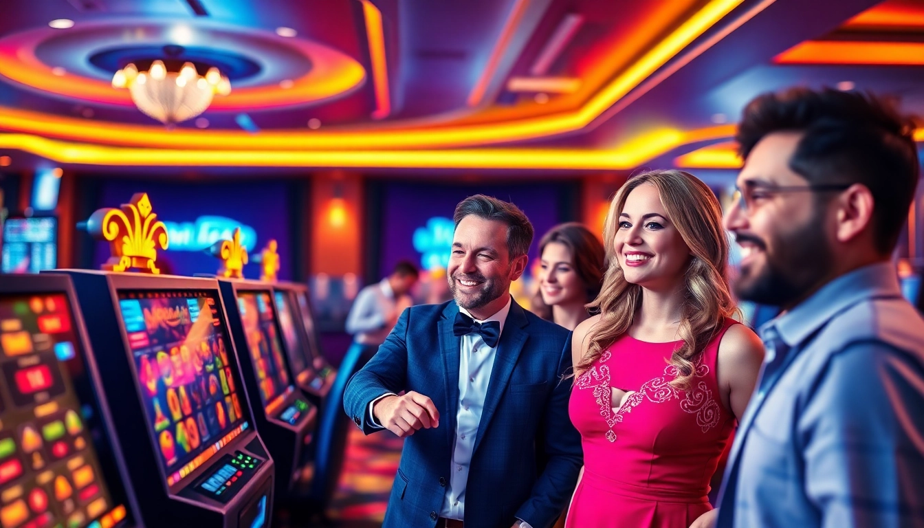 Spielen im online casino ohne anmeldung mit aufregenden Spielautomaten und glücklichen Spielern.