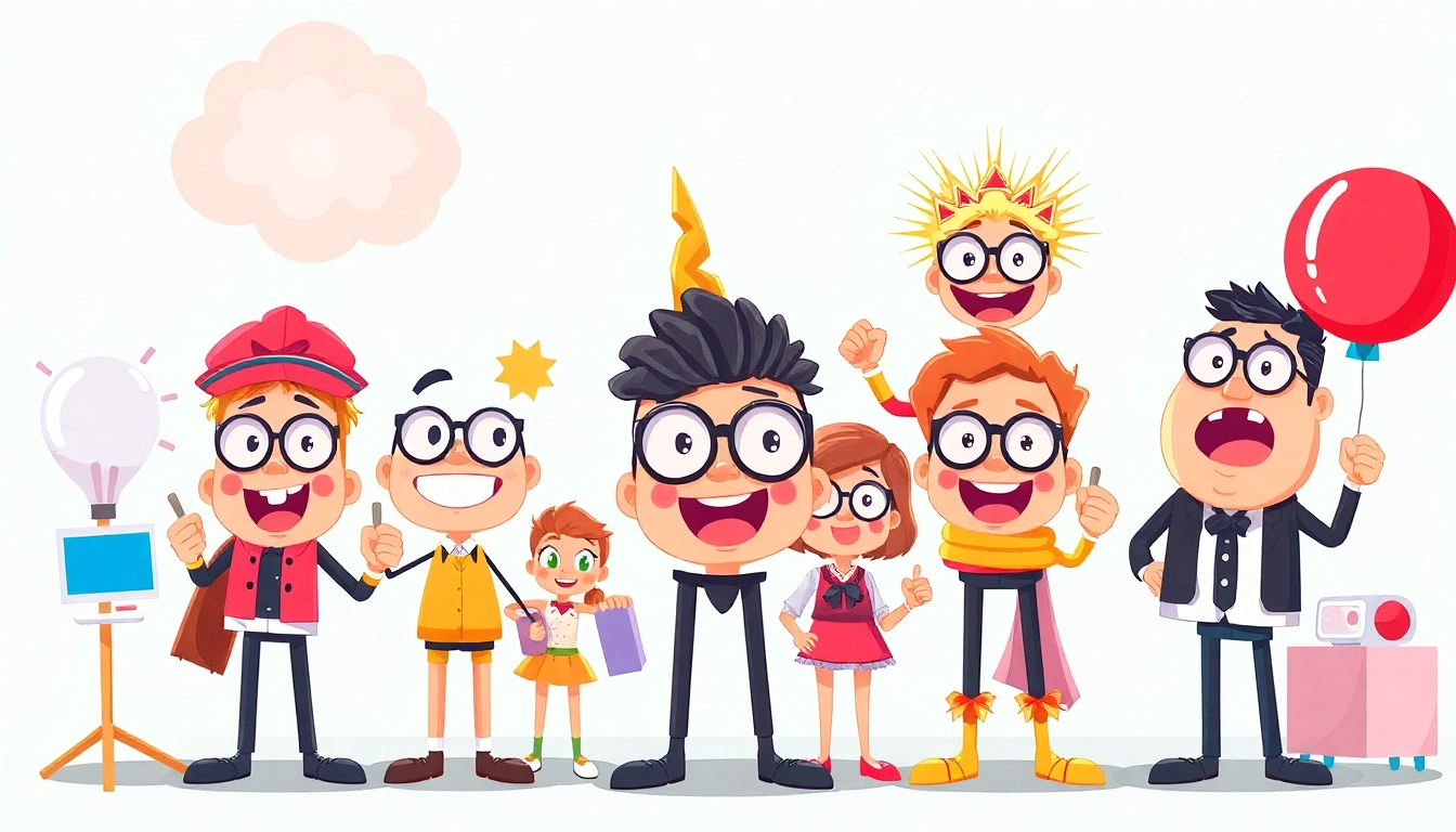Engaging Erkläranimation showcasing diverse animation styles with vibrant colors and characters.