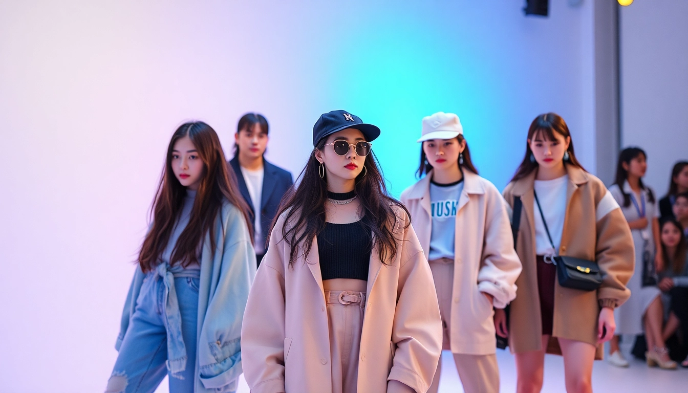 Showcase of acubi kleidung style with trendy outfits featuring layered looks and bold accessories.