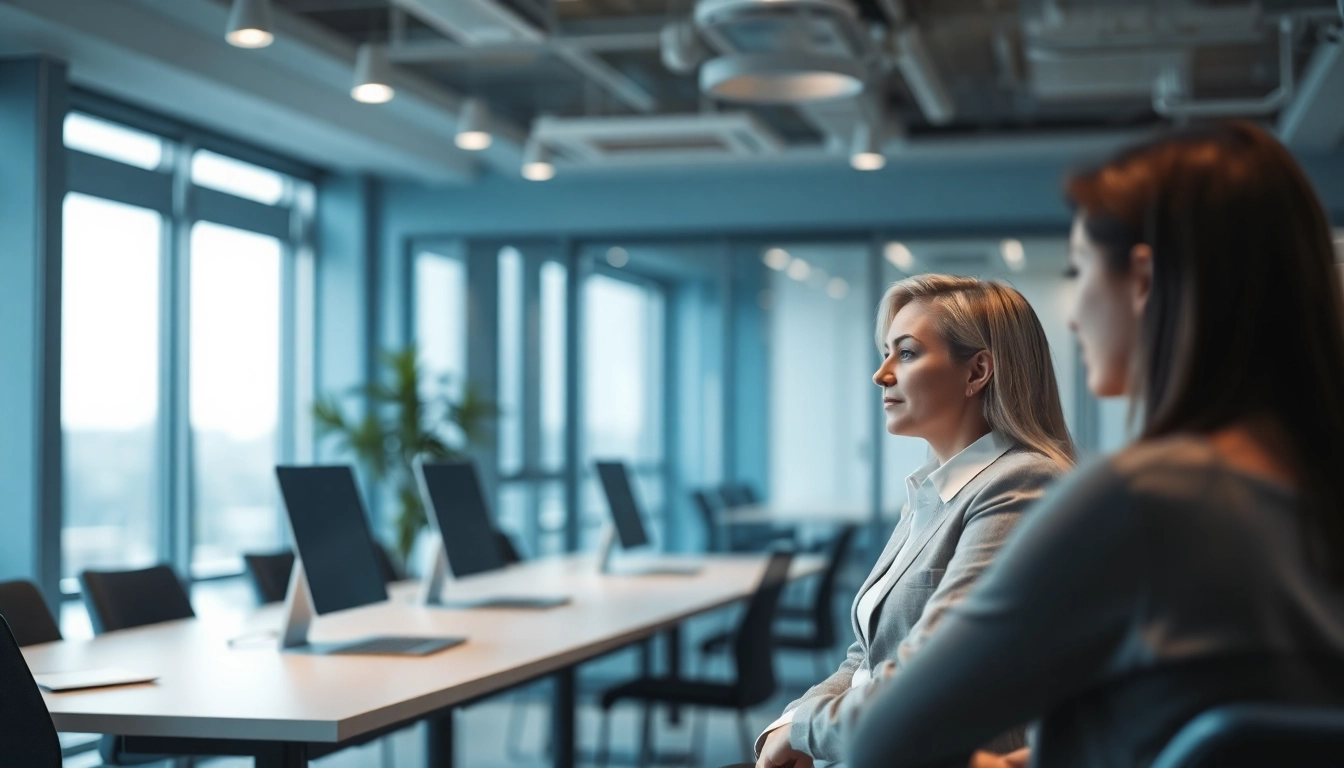 Professionelles Team bei einem Inkassounternehmen arbeitet zur Eintreibung offener Forderungen.