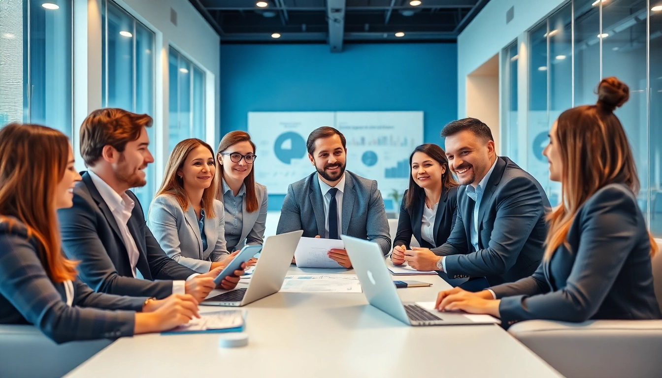 Team collaborating on Personalberatung im Vertrieb strategies in a modern office.
