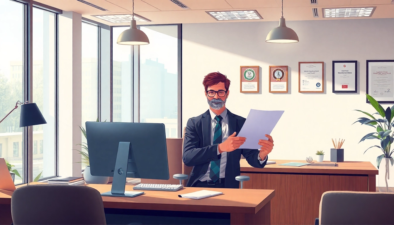Professioneller Headhunter Krefeld analysiert Lebenslauf in modernem Büro.