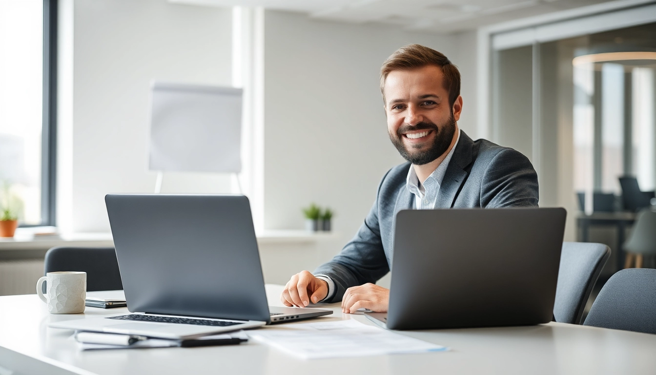 Headhunter Rostock bei der Arbeit in einem modernen Büro mit Bewerbungsunterlagen.
