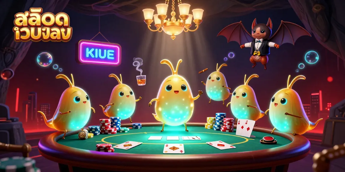 Engage in exciting gameplay at สล็อตเว็บตรง with a vibrant cave casino illuminated by glowworms and a bat dealer.