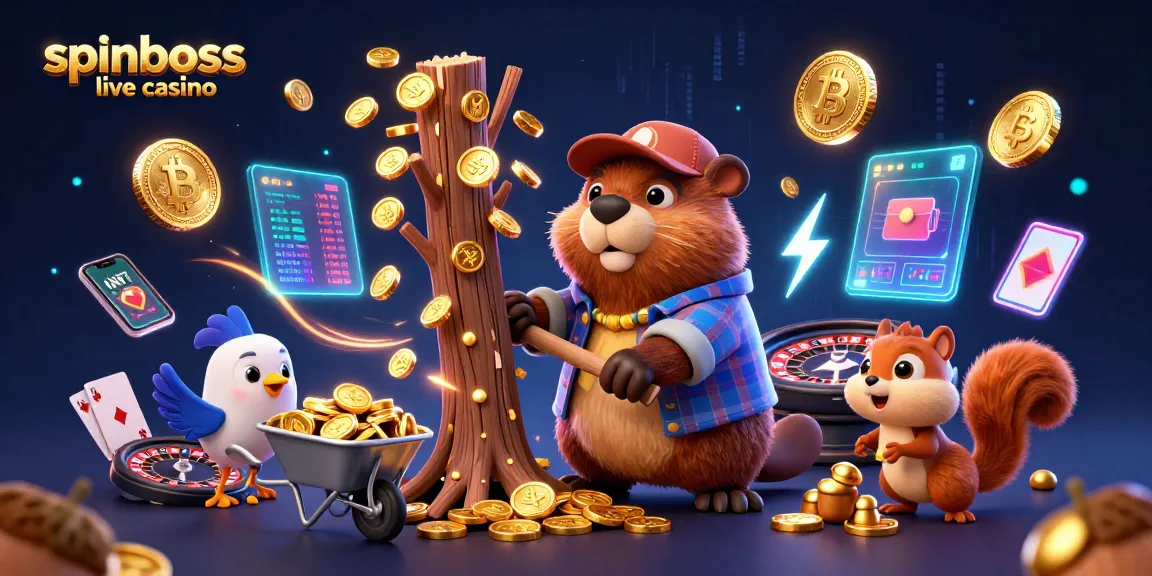 Spinboss Live Casino erleben: Baum fällt Goldmünzen, Glücksspiel-Action!